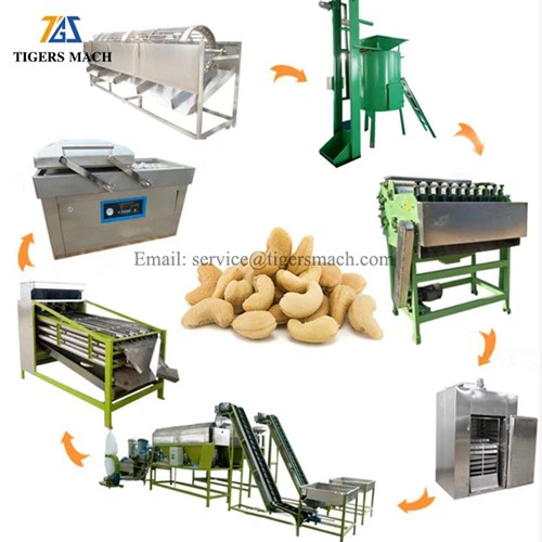 Máquina de procesamiento de anacardos sin cáscara