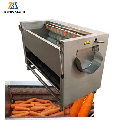 ¿Cómo limpiar zanahorias con una lavadora de zanahorias?